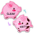 Clean Dirty Magnet for Dishwasher Oxepleus Funny Handmade Felt Piggy