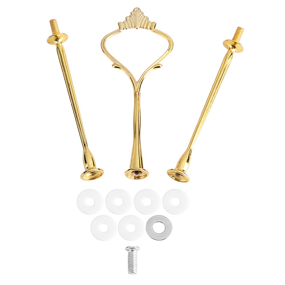 Three-Tier Cake Stand Fittings, Zinc Alloy, Ice Color