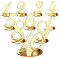 Yalikop 10 Pcs Wedding Table Numbers with Holder 1-10 Mirror, Gold