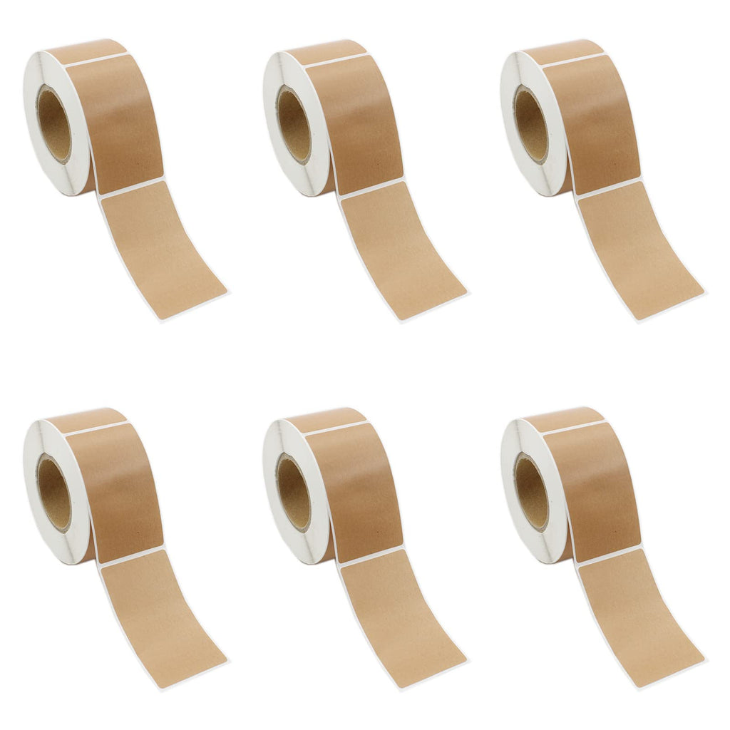 1.57"x2.76" Direct Thermal Labels, SAFYY Barcode SKU Labels, 400/Roll Self-Adhesive Address Shipping Stickers, Perforated & Compatible with Rollo Label Printer & Zebra Desktop Printers(Brown,6 Rolls) Brown, 6 Rolls