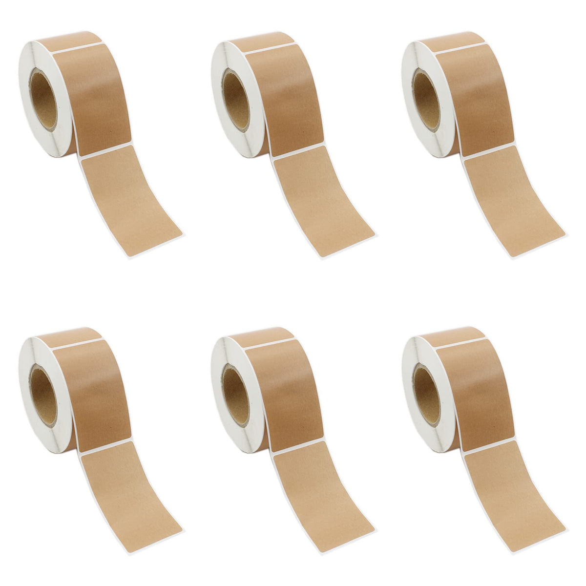 1.57"x2.76" Direct Thermal Labels, SAFYY Barcode SKU Labels, 400/Roll Self-Adhesive Address Shipping Stickers, Perforated & Compatible with Rollo Label Printer & Zebra Desktop Printers(Brown,6 Rolls) Brown, 6 Rolls