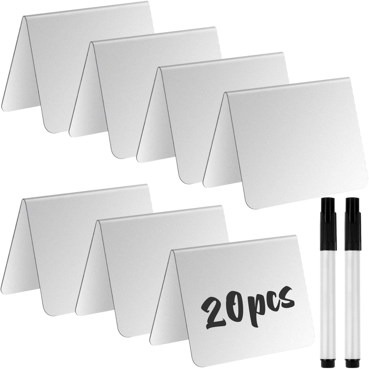20 Pack Acrylic Mini Chalkboard Sign with Marker Pen Small Chalkboard Sign
