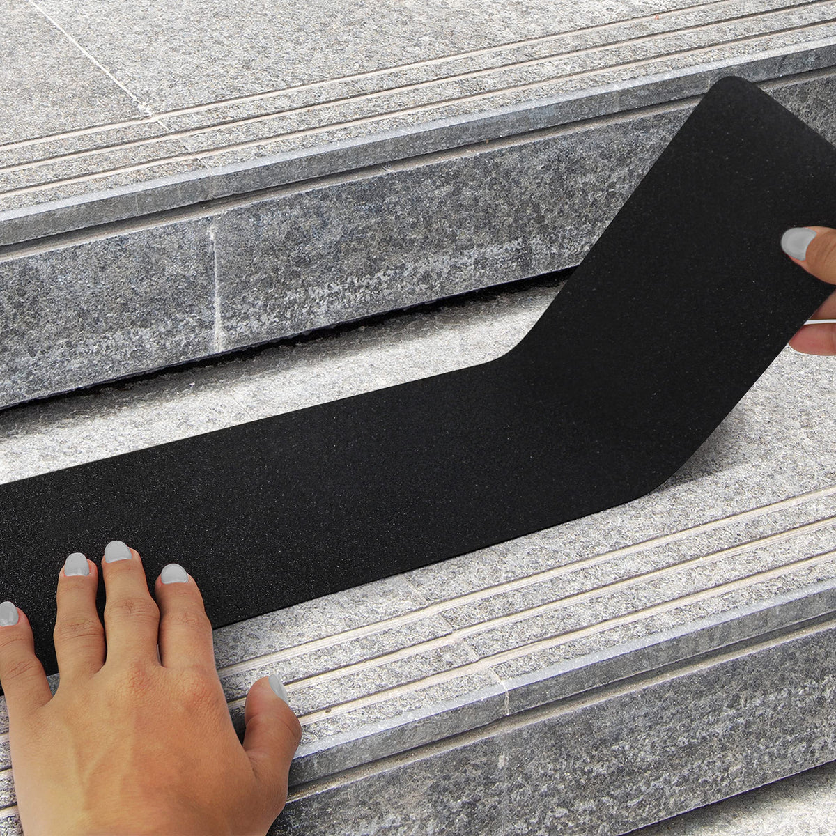 Premium 6"x30" Anti Slip Grip Traction Tape | Black Pre-Cut Anti-Slip Grip Tape | Black Anti-Slip Indoor Outdoor Strips | Easy Install (10 Pack) Black 6"x30" 10 Pack