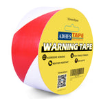 ADHES Hazard Tape Safety Warning Red White Stripe PVC Self Adhesive red and white 2in x 18yd 1