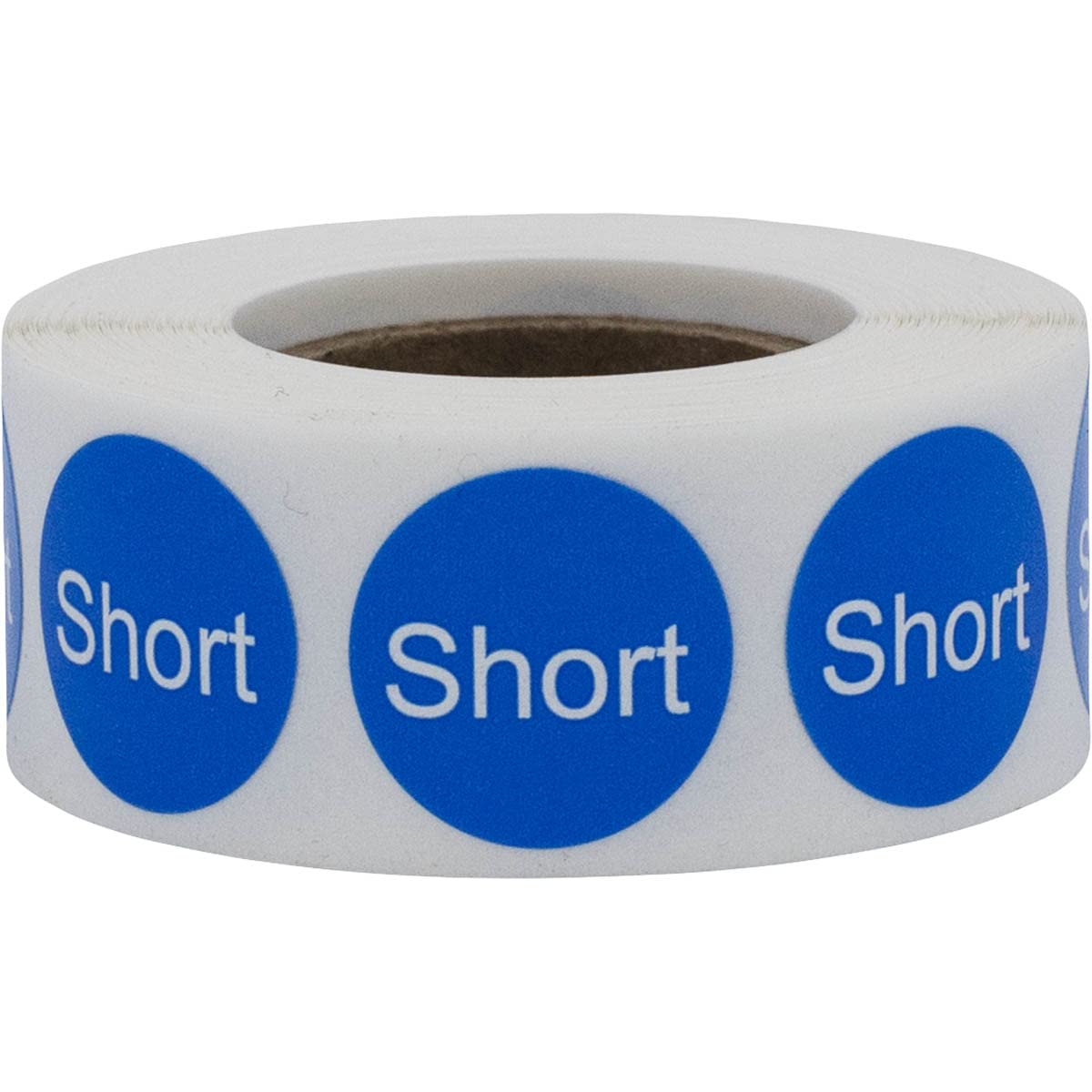 Color-coding Short Round Clothing Size Labels , 0.75 inch stickers for clothing size identification, 500 total.