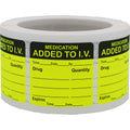 Two sheets of 2x2 inch veterinary medication labels with 500 stickers, featuring clear medication and dosage information.