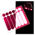 customTAYLOR33 High Intensity Grade Reflective Safety Decals/Stickers for Motorcycle, Bicycle, Snowboarding, Racing Helmets or Vehicles (Set of 2 (12 Strips & 12 Circles), Special Edition Hot Pink) Set of 2 (12 Strips & 12 Circles)
