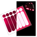 customTAYLOR33 High Intensity Grade Reflective Safety Decals/Stickers for Motorcycle, Bicycle, Snowboarding, Racing Helmets or Vehicles (Set of 2 (12 Strips & 12 Circles), Special Edition Hot Pink) Set of 2 (12 Strips & 12 Circles)