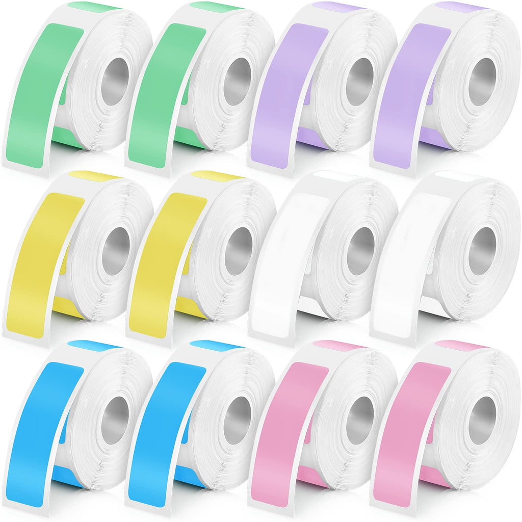 Marspark 1920 Pieces Label Tape Print Stickers Compatible with D30 Printer