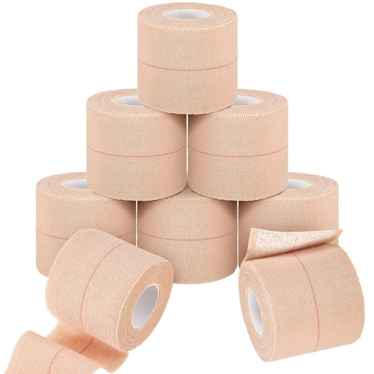 Tondiamo 8 Rolls Elastic Tape Adhesive Elastic Tape Self Adhesive Bandages Wrap Flexible Stretch Bandages Athletic Sports Skin Strips for Sports Ankle, Knee and Wrist Animal Pets(2 Inch X 5 Yard) 2 Inch x 5 Yard