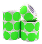 ChromaLabel 2-inch fluorescent color-coding labels kit with six rolls and 3000 stickers for permanent adhesive use.