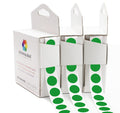 ChromaLabel green permanent adhesive color-coding labels, 0.50 inch dots, 3 pack with 1000 stickers per dispenser box.