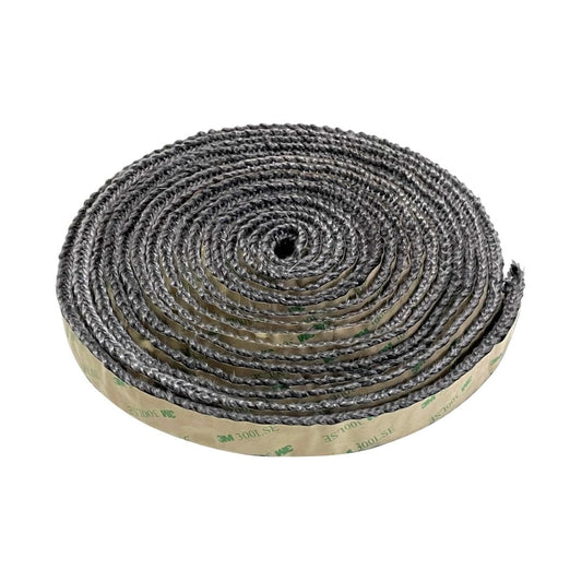 Protalwell Self Adhesive Stove Window Glass Gasket Tape, 1" Width 216" Length, Flat Stove Door Glass Seal, Self Stick Flat Gasket Tape for Woodstove and Fireplace Window