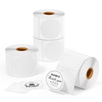 MUNBYN 2 Inch White Circle Thermal Sticker Labels, 4 Rolls/3000 Sheets 2inch