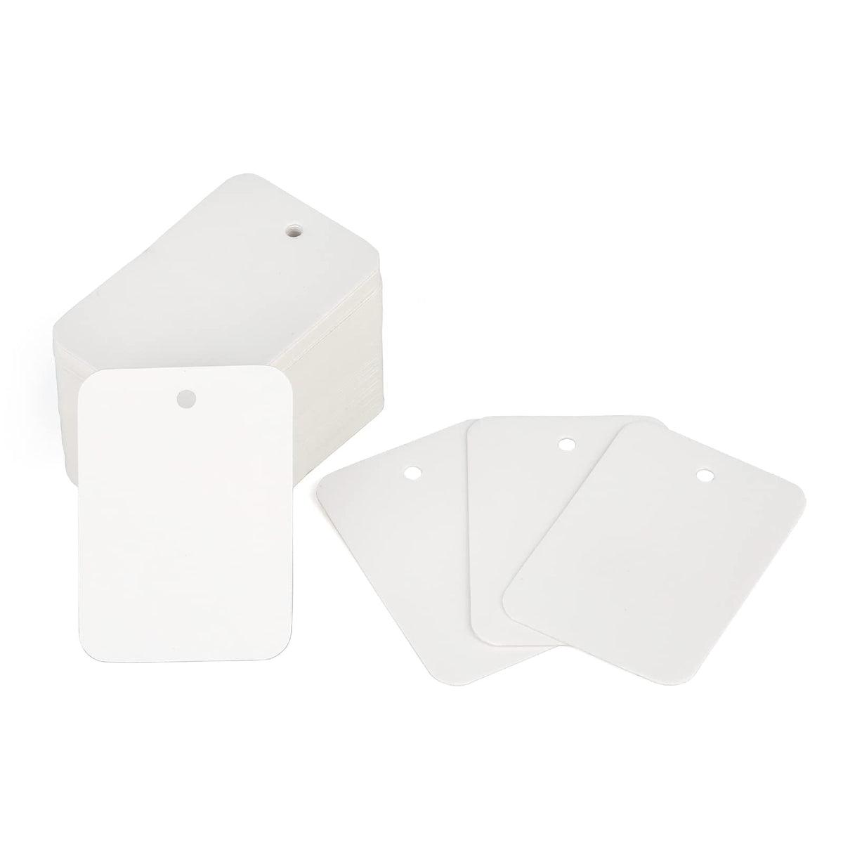 G2PLUS 1000 PCS Price Tags, 1.9 X 1.3 in White Paper Labels, Unstrung White Blank Rectangular 1.3x1.9 in