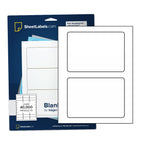 6.5" x 4.5" Standard White Uncoated Labels, Laser or Inkjet Printable, 500 Labels 250 Sheets