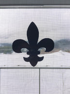 Retractable Screen Door Decals - 5 per Package - Keep Children Safe - Alert Birds, Dogs, Kids - Warn, Protect, Window Safety - Fleur De Lis (White) White