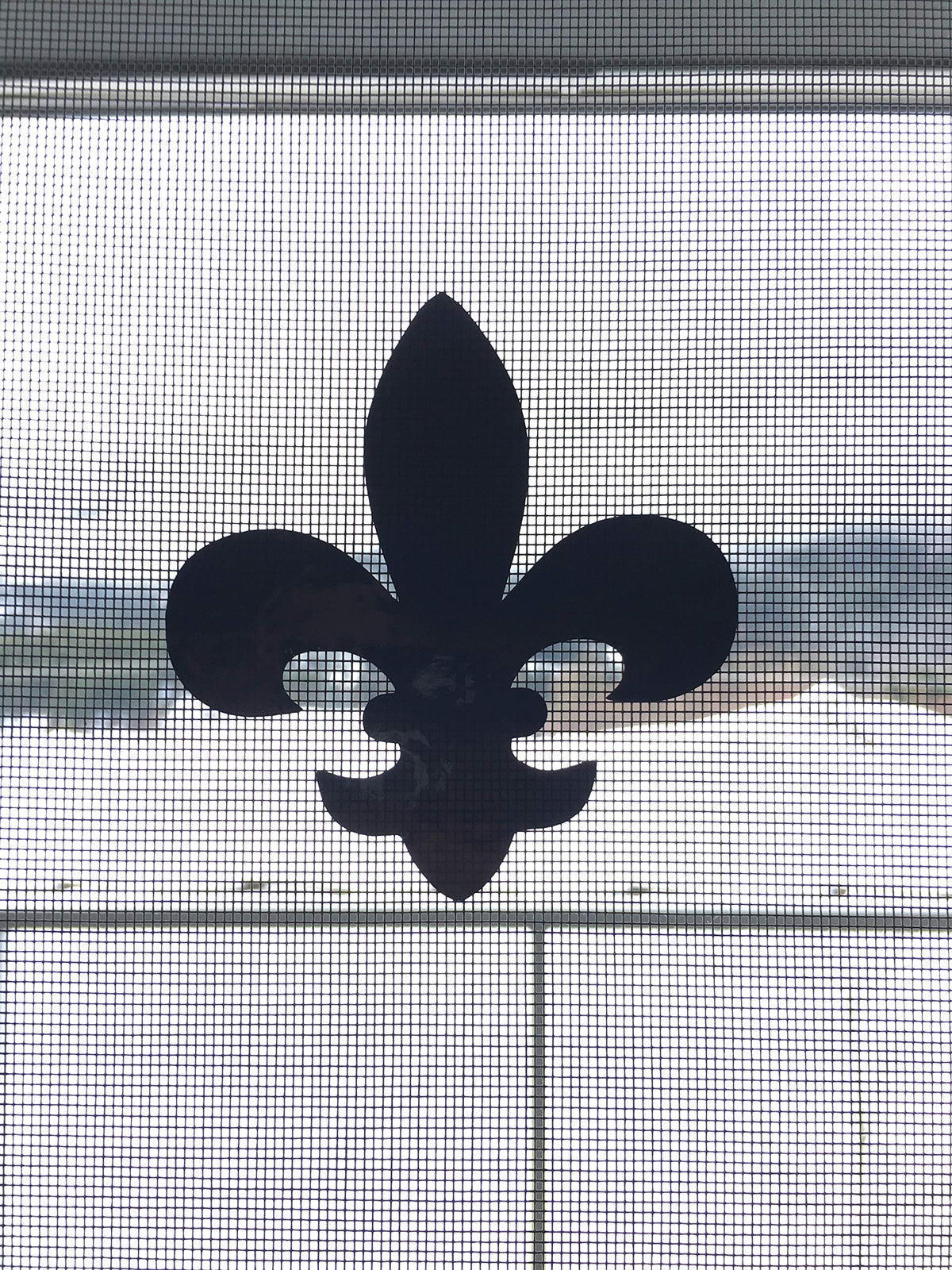 Retractable Screen Door Decals - 5 per Package - Keep Children Safe - Alert Birds, Dogs, Kids - Warn, Protect, Window Safety - Fleur De Lis (White) White
