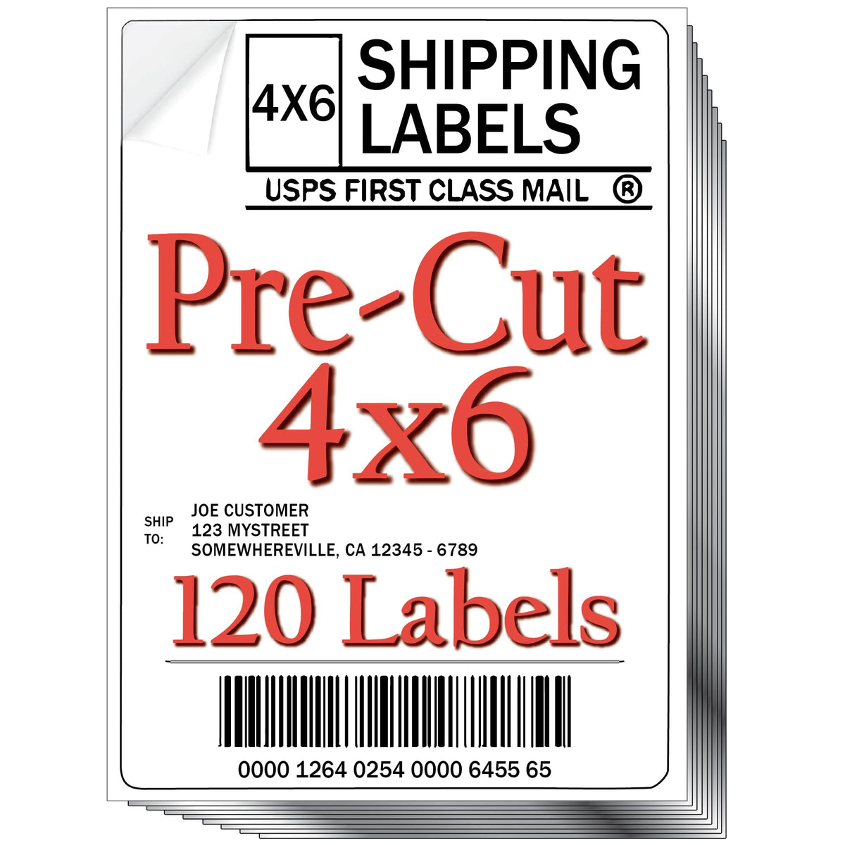 JETZAP Pre-Cut 4x6 Shipping Labels | Work on Most Inkjet and Laser Printers | Just Load & Print | USPS UPS FedEx for Home Printers | 120 Pack