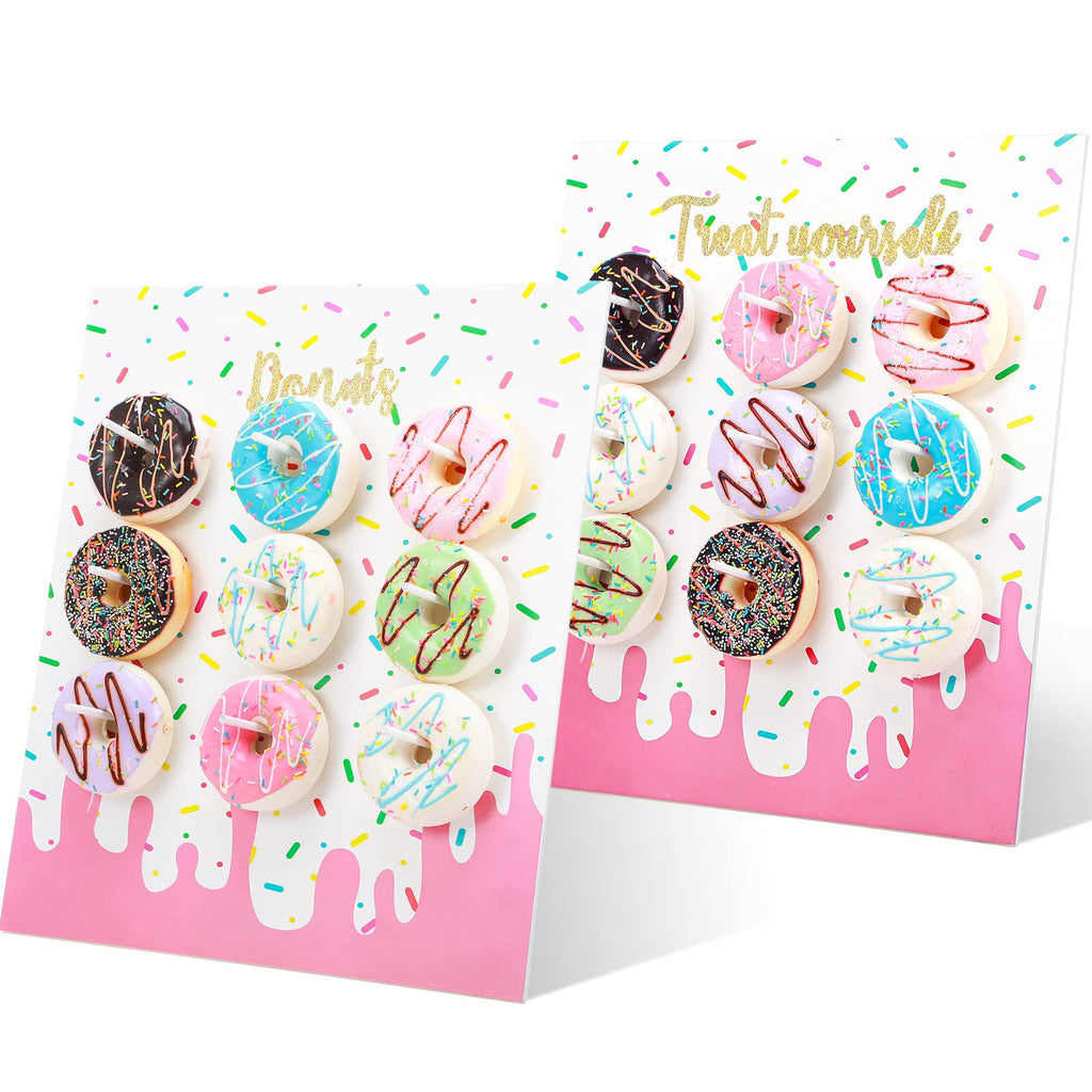 Yerliker 2 Pcs Donut Stand Party Display Holder Board 13.78 x 9.84 Inches