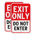 Faittoo Exit Only Do Not Enter Sign, 18 x 12 Inches Engineer Grade Reflective Aluminum Sign, UV Protected, Weather/Fade Resistant, Easy to Install and Read, Indoor/Outdoor Use (2 Pack) Red and Black on White-2 Pack