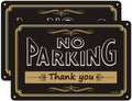 2 Pack No Parking Thank You Signs 12 x 8 Inches Metal Do Not Park Signs Reflective Sturdy Rust Aluminum UV Protected Waterproof Easy to Install Outdoor Use B