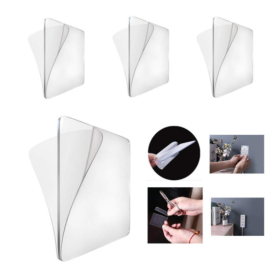 Double Sided Tape Heavy Duty Mounting Adhesive Tape 10PACK Clear Double Sided Tape for Walls Two Sided Tape Remover Waterproof Strong Squares 2.36 Inches Sticky for Wall Door Windows Crafts