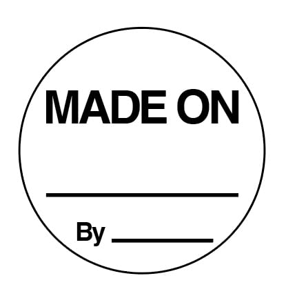 White ChromaLabel 1-inch round color-coding food dot labels with color codes, 1,000 per pack, made on for food labeling.