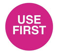 Purple ChromaLabel 2-inch round color-coding priority labels, 500 per roll, designed for marking and organization.