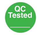 Green ChromaLabel 3/4 inch round color-code quality control stickers, 500 pack, permanent adhesive, QC tested for labeling.
