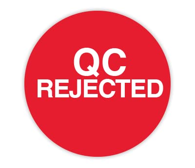 Red ChromaLabel 3/4 inch round color-code quality control rejected dot stickers, 500 pack for labeling and quality checks.