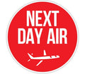 ChromaLabel 2-inch red round shipping speed labels with color code, suitable for next day air shipping, 100-pack.