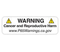 ChromaLabel 3/4 inch x 2.5 inch Proposition 65 warning rectangle labels, color-coding labels on a roll for safety notices.