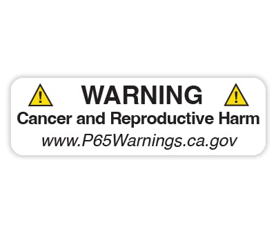 ChromaLabel 3/4 inch x 2.5 inch Proposition 65 warning rectangle labels, color-coding labels on a roll for safety notices.