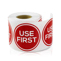 900 Use First Stickers - 2 inch, Circle Dot, Round Food Service Labels/Restaurant Inventory Control/Use First Labels Expiration Stickers, (Red) 900 Labels Red