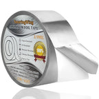 Aluminum Foil Duct Tape Heavy Duty Waterproof, Premium Silver Metal HVAC Heat Tapes (2"*65Feet,3.9mil), High Temperature, Dryer Vent Insulation Tape for Ductwork, Ducting, Sealing, Patching, Furnace 2 inch x 65 FT