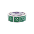 ChromaLabel 1-inch durable square D.O.T. hazard label for non-flammable gas, Class 2, shown on a white background.