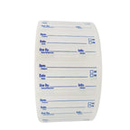 2x1 Dissolvable Food Labels, 1000 Food Container Stickers, Blue