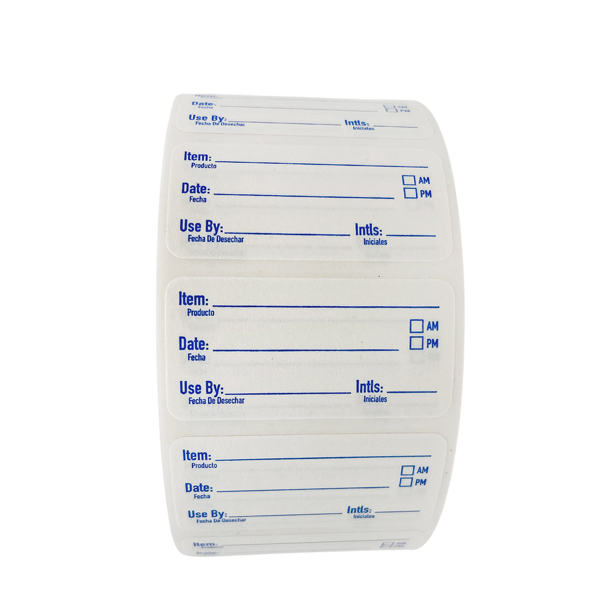 2x1 Dissolvable Food Labels, 1000 Food Container Stickers, Blue