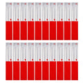 Reflective Tape, 2" × 12" × 20/30 Pack Red/White Self-Adhesive Outdoor Waterproof Safety Caution Warning Reflective Tape Trailer Reflector for Cars, Trucks, Trailers, Boats, Road Signs (20)