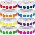 Gersoniel 16000 Pieces 1/2 Inch Dot Colored Stickers Roll 8 Colors