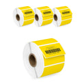 HouseLabels Compatible with Zebra, 1" Core, Yellow, 2.25" x 1.25" 4 rolls