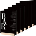 8x10 Inch Black Acrylic Sign with Holder- 6 Pack Blank Black Acrylic Sheets and Wood Stands, DIY Blank Signs for Wedding Party Reception (6 Pack 8 x10 Inch) 8 x10 Inch (6 pack)