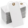 White Tags with String Attached,200 Pcs Large Marking Tags Paper White 200