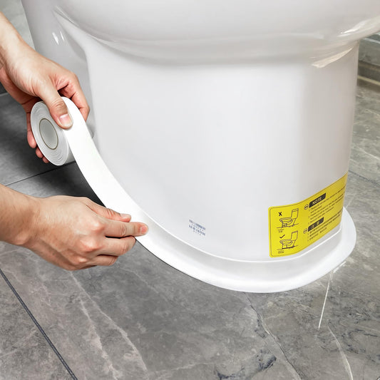 TOUSEA Professional Waterproof Caulk Strip - Self Adhesive White Sealing Tape for Toilet, Tub, Peel and Stick Backsplash Finisher - Renter Friendly, Easy Install White-1.5IN-10.5FT-B