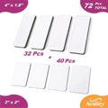 Availey 72 Pcs Magnetic Dry Erase Labels - 32 Pieces of 4 x 1.8 and 40 Pieces of 3 x 2 with Full White Front