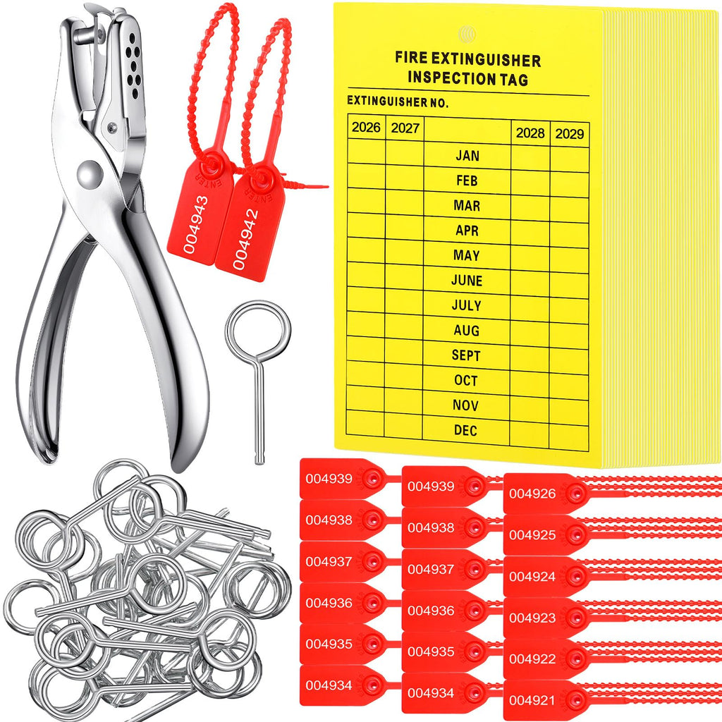 Chunful 151 Pieces Fire Extinguisher Inspection Tags Set