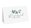 CLEVER SIGNS Reserved Table Signs, Pack of 25 Reserved Signs for Family, Reserved Signs for Weddings, Receptions, Christmas, 4x6 inches Reservation Cards for Tables, Greenery Watercolor Design