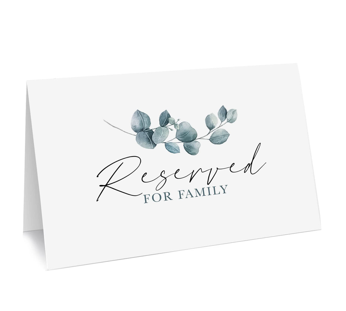 CLEVER SIGNS Reserved Table Signs, Pack of 25 Reserved Signs for Family, Reserved Signs for Weddings, Receptions, Christmas, 4x6 inches Reservation Cards for Tables, Greenery Watercolor Design