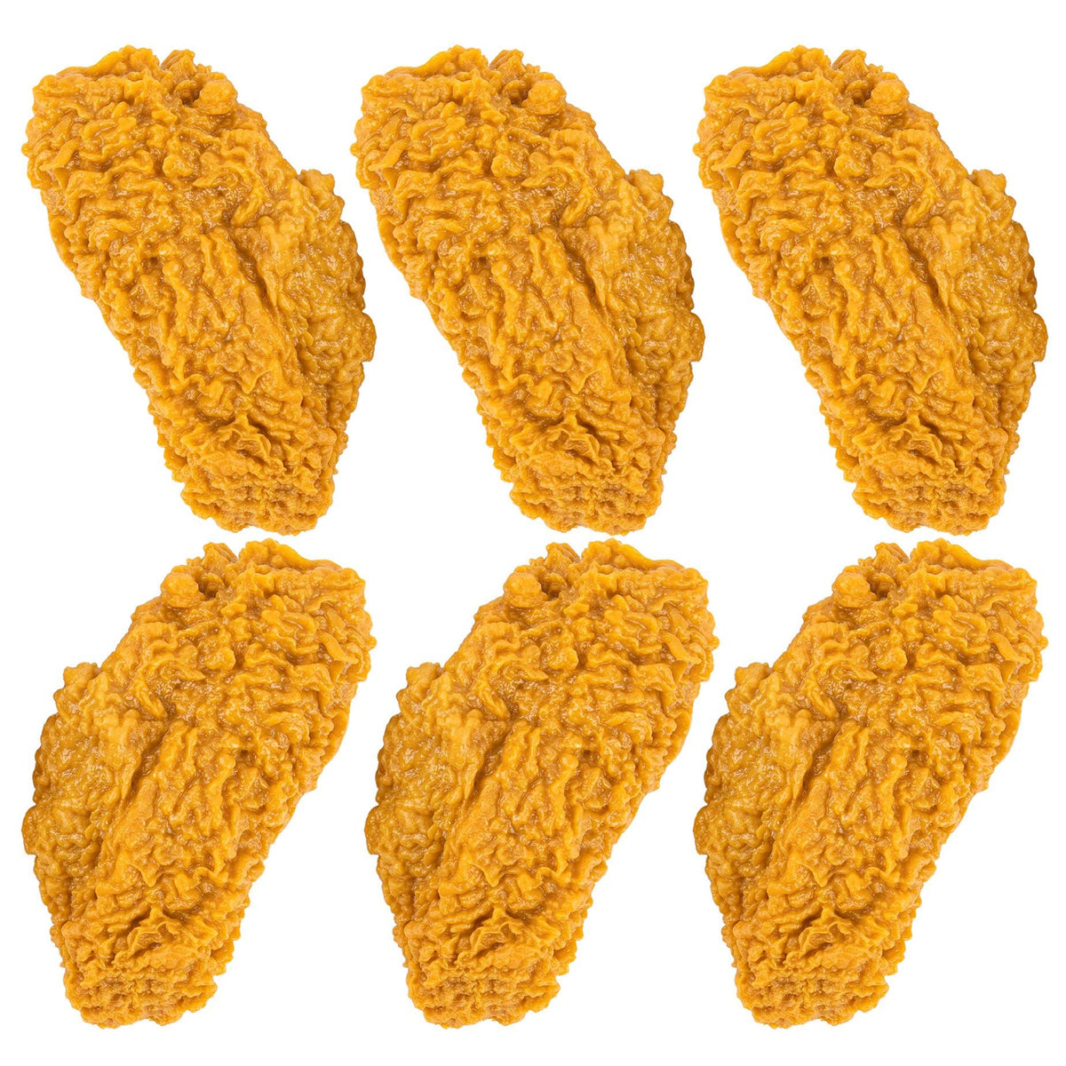 6 Pack Fake Fried Chicken Wings Simulation Artificial Food